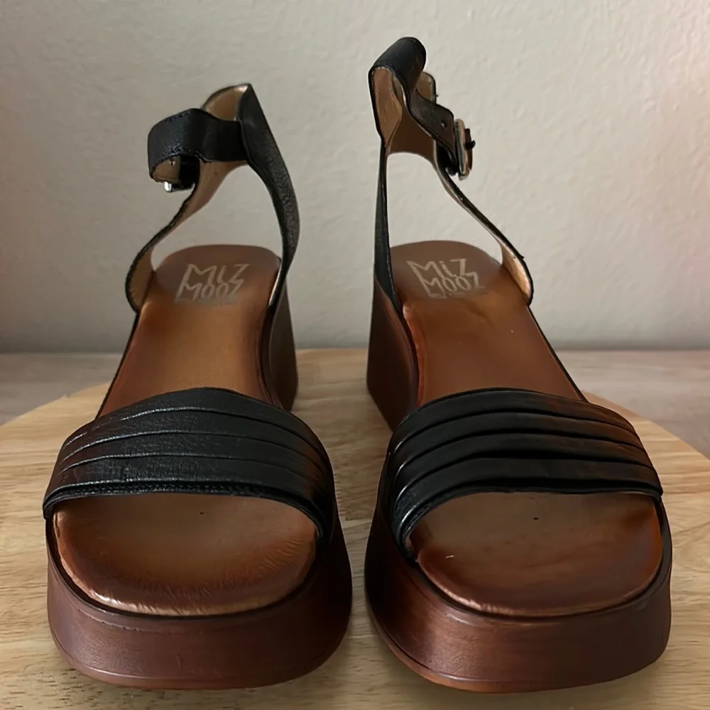 - Miz Mooz Leather Platform Wedges - Gwyneth